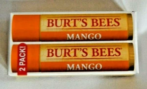 Bálsamo labial hidratante Burt's Bees MANGO paquete de 2 0,30 oz en total. NUEVO - Imagen 1 de 2