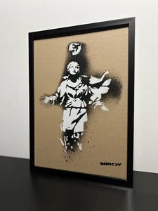 Banksy (after) - pochoir sur carton 20×30 - encadré - édition 50 ex - Bild 1 von 9