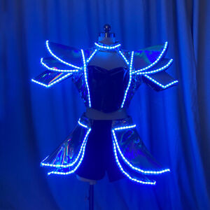 Color LED Light Glow Stage Wear Sexy Dancing Skirt Costume Club Performance Prop