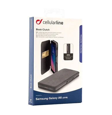 Cellularline Book Clutch Handy Tasche Samsung Galaxy A6 (2018) Case Hülle 458 - Bild 1 von 2