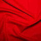 100% Cotton Poplin Fabric Plain - BRIGHT RED - Craft Fabric Material Metre
