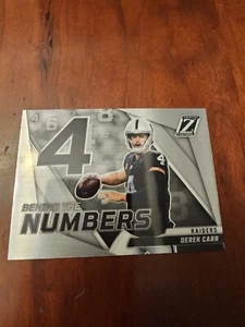Derek Carr 2022 Zenith Behind The Numbers Prizm Insert Oakland Raiders #BN-DC - Picture 1 of 2