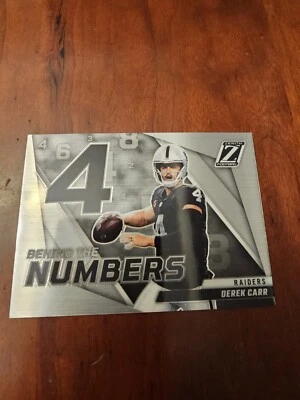 Derek Carr 2022 Zenith Behind The Numbers Prizm Insert Oakland Raiders #BN-DC - Image 1 of 2