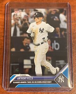🟦 ANTHONY RIZZO Two HR on Night 2023 Topps Now 276 BLUE Parallel 01/10 Yankees