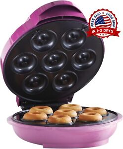 Mini máquina plástica antiadherente rosada para hacer donuts fácil de limpiar US