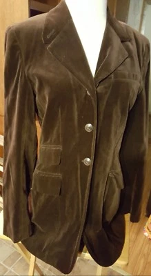 Ann Taylor Chaqueta/Blazer Hombreras Talla 4 Marrón Forrado Botón Abajo 4 Bolsillos* Foto 1 de 4