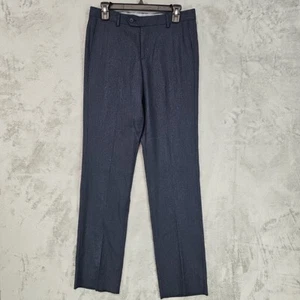 Nordstrom Dress Pants Boys Size 18 Blue Wool Blend Comfort Formal School Uniform - Picture 1 of 10