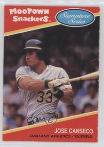 1991 Mootown Snackers Signature Series Food Issue Jose Canseco #1
