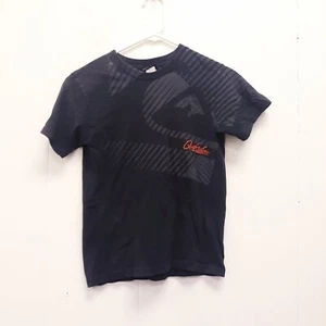 Quiksilver Boys T-Shirt L black Logo Graphic Short Sleeve Crew Neck sz S - Picture 1 of 7