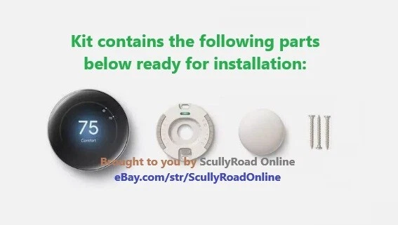 Google Nest 4th Gen Learning Thermostat GA05169-US POLISHED Obsidian (Black) - Image 1 of 4