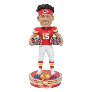 Patrick Mahomes Kansas City Chiefs Back To Back Super Bowl LVIII Bobblehead - Picture 1 of 1
