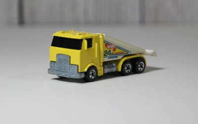 1992 Hot Wheels Ramp Truck #187 Yellow w/ BW Wheels Mainline Vintage Die Cast - Image 1 of 4