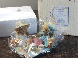 Enesco Cherished Teddies by Priscilla Hillman # 911747 FREDA & TINA - Picture 1 of 4