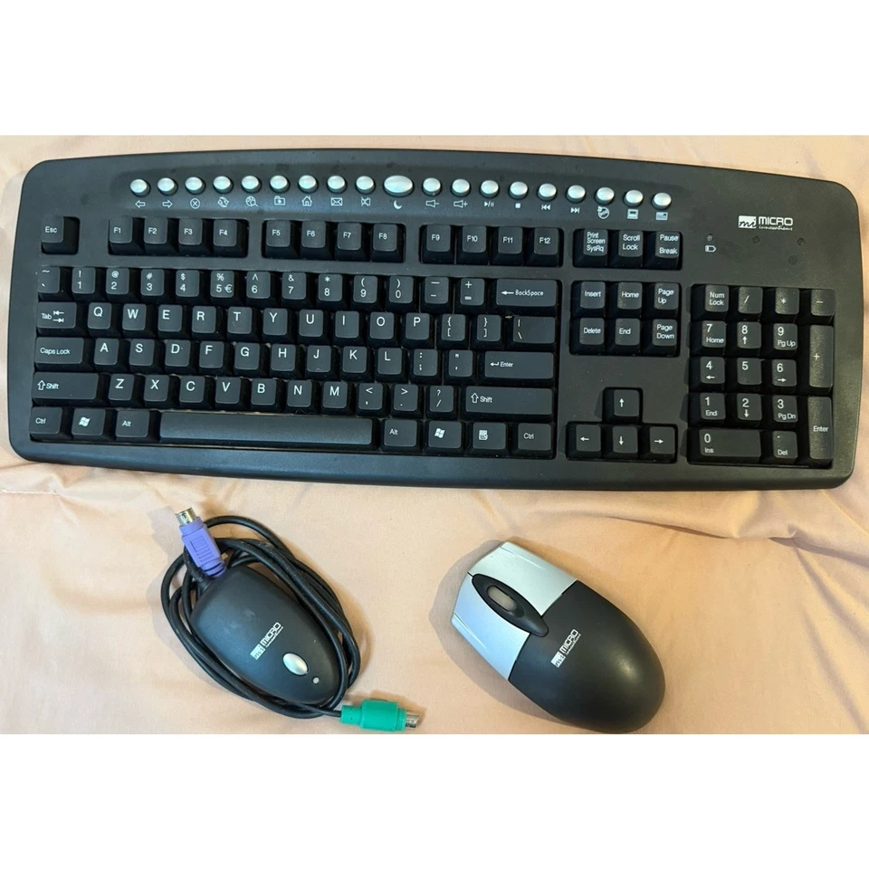 Micro innovations keyboard And Mouse Set PreOwned Working Condition Tested - Image 1 of 2