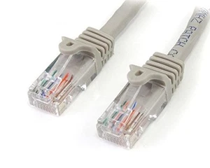 StarTech.com 15 m Gray Cat5e Snagless RJ45 UTP Patch Cable - 15m Patch Cord - Et - Photo 1/3