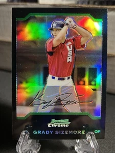 2004 Topps Bowman Chrome Grady Sizemore RC Refractor #161 - Bild 1 von 3