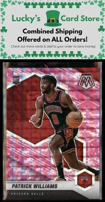 2020-21 Panini Mosaic #206 Patrick Williams Mosaic Camo Pink Rookie Prizm - Image 1 of 2