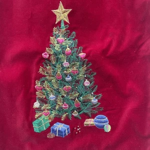 Corredor de mesa árbol de Navidad vintage 13x72, nuevo con etiquetas. Moda Bess - Imagen 1 de 6