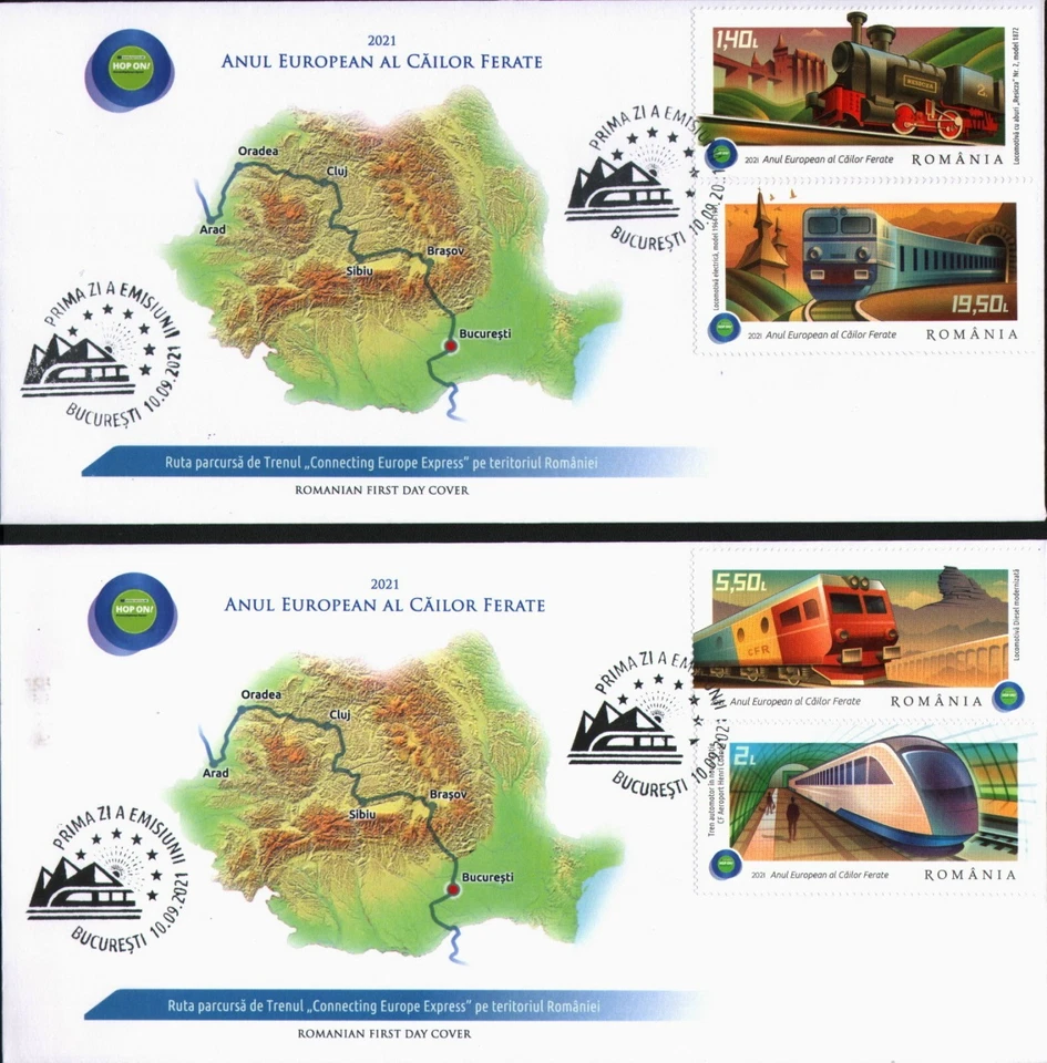 2021 European Year of Rail,Trains,Locomotive,Hunyad Castle,Sphinx,Romania7915FDC - Image 1 of 1