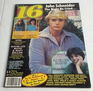 Vintage 16 Magazine July 1981 Very Good KISS Ralph Macchio Guttenberg *Has Tear* - Picture 1 of 18