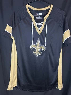 Camisa con cordones para mujer New Orleans Saints ropa del equipo de la NFL, grande Foto 1 de 4