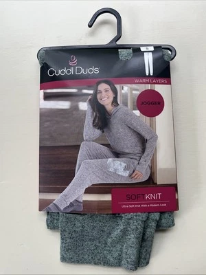 NUEVO CON ETIQUETAS Para mujeres Cuddl Duds Jogger Lounge Capas Tejido Suave Cordón Verde Pequeño 6-8 Foto 1 de 4