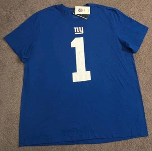 Nike NFL New York Giants Malik Nabers #1 Blue T-Shirt Jersey Men's 2XL - Picture 1 of 5