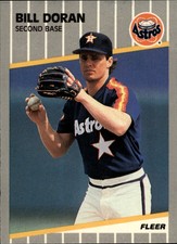 1989 Fleer Glossy Houston Astros Baseball Card #357 Bill Doran