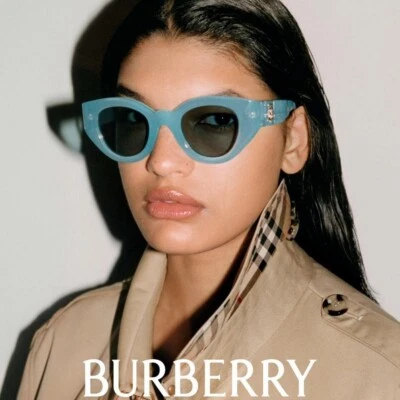 Gafas de sol BURBERRY Meadow TB azul acetato ovaladas auténticas hechas en Italia Foto 1 de 4