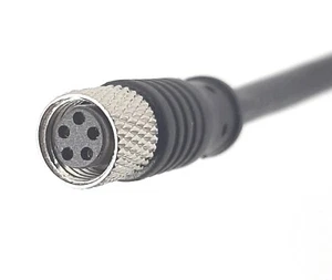 CABLE INDUSTRIAL M12, 5 POS, HEMBRA, RECTO, CÓDIGO B, PVC NEGRO, 2 MTR - Imagen 1 de 2