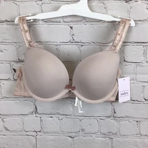 Auden Soft Petal Pink Plunge Coverage T-Shirt Damen BH Größe 32C - Bild 1 von 2