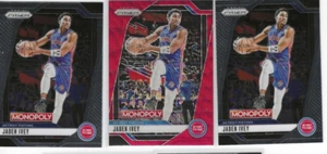 2024-25 Panini Prizm Monopoly #65 Jaden Ivey & Red Wave Pistons 3 Cards & Base - Bild 1 von 1