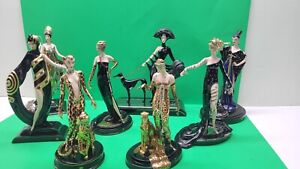Franklin Mint House of Erte Limited Edition Collection Figurines - Completed Set