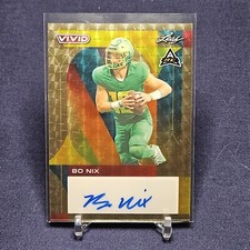 2023 Leaf VIVID PRISMATIC SUPER GOLD Bo Nix Rookie Auto 1/1 Oregon Ducks