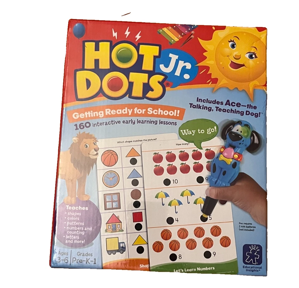Hot Dots Jr. Getting Ready for School! Ace the Talking, Teaching Dog 160 Lessons - Image 1 of 4