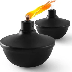 2 Pack Metal Table Top Torches,23.5 oz Citronella Torches for Outside,Refillable - Picture 1 of 7