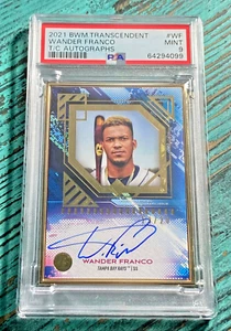 WANDER FRANCO Rays 2021 Bowman Transcendent Collection Auto 13/20 PSA 9 Pop 1 - Picture 1 of 2