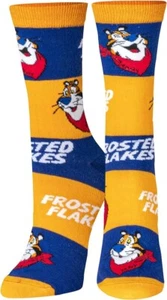 New Kellogg's Cereal Frosted Flakes Tony Tiger Crew Foodie Socks Mens Sock 6-12 - Picture 1 of 4