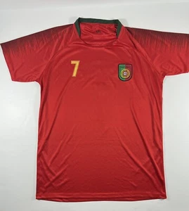 Unisex Kurzarm Portugal Fußball Soccer Team Trikot T-Shirt Rot Größe XXL - Bild 1 von 7