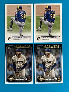 Devin Williams Baseball Card Lot 2022 + 2024 Topps Milwaukee Brewers - Picture 1 of 2