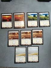 mtg 9 x M11 rare Basic lands, plains M/NM