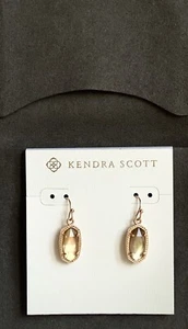 Lee Rose Gold Drop Earrings In Brown Mother-Of-Pearl - Picture 1 of 3