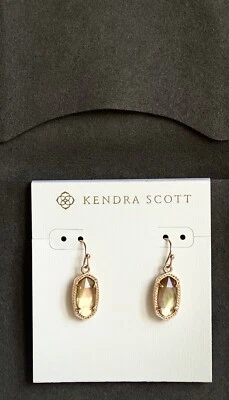 Lee Rose Gold Drop Earrings In Brown Mother-Of-Pearl - Image 1 of 3
