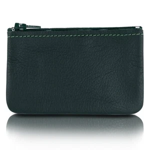 Genuine Leather Coin Pouch Change Holder for Men/Woman with Zipper Pouch Size - Picture 1 of 6