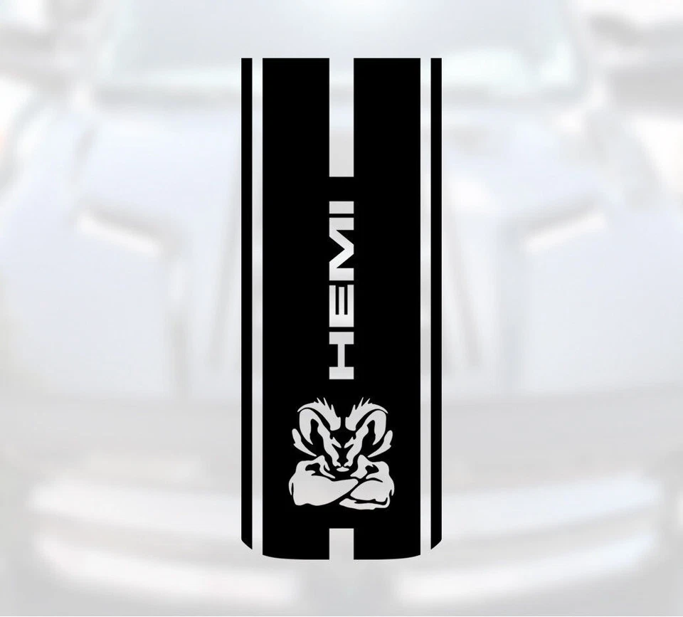Stripe Hood Vinyl Decal Stripes Graphics Sticker For Dodge Ram 1500 2500 3500 - Изображение 1 из 4