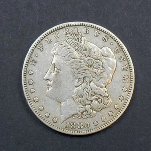 Dólar de plata Morgan 1880 circulado 90% plata, superficies originales 1880P (R14 - Imagen 1 de 6