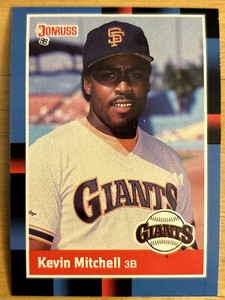 1988 Donruss Kevin Mitchell Baseball Card #66 Giants Third Base Mid-Grade O/C