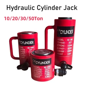 10/20/30/50Ton Hydraulic Cylinder Jack Lock Nut Ram Lifting Tool 50-150mm Stroke - Picture 1 of 36