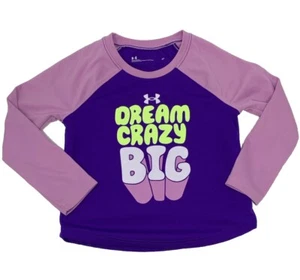 Camicia sportiva Under Armour bambina 2T viola sogno pazzo grande manica lunga - Foto 1 di 6