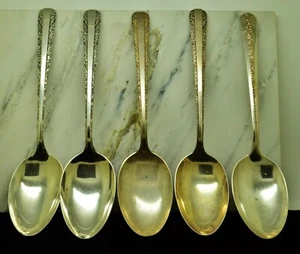 925 Sterling Silver Towle Set of 5 Serving Spoons Candlelight & Rambler Rose - Picture 1 of 9